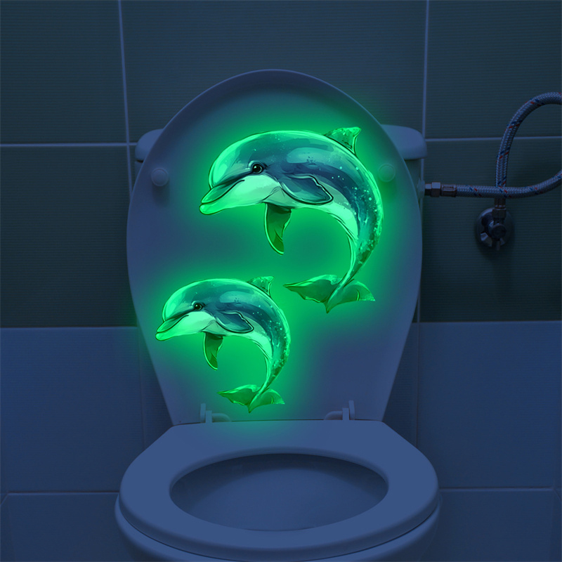 Jet Home Bathroom - Светящаяся в темноте наклейка на унитаз