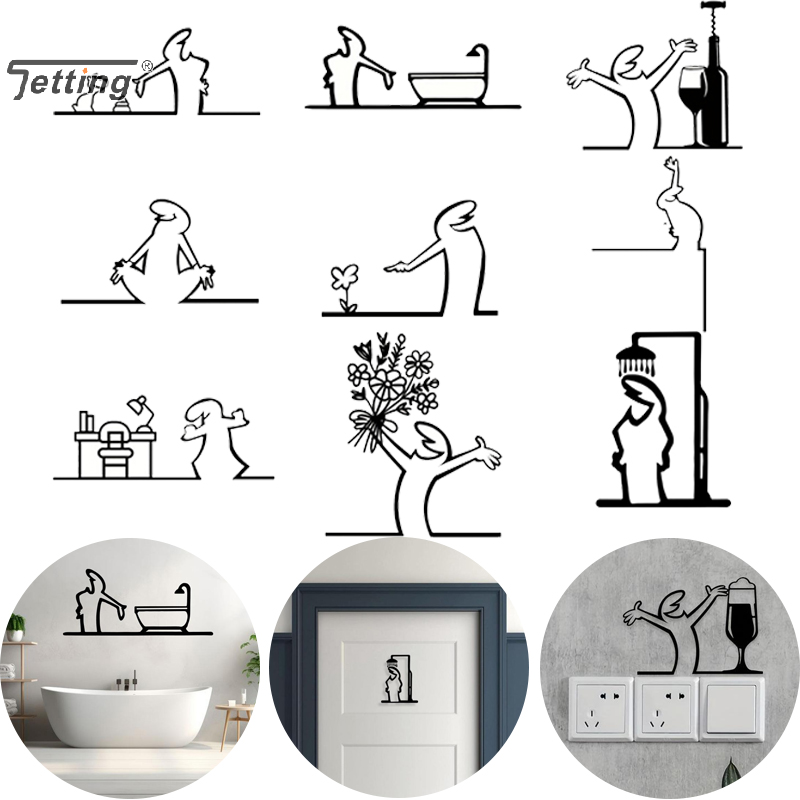 Jet Home Bathroom - Черная фигурка для душа, украшение на