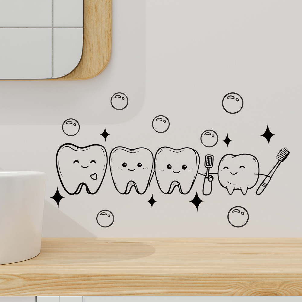 Jet Home Bathroom - Наклейка на стену с мультяшным дизайном