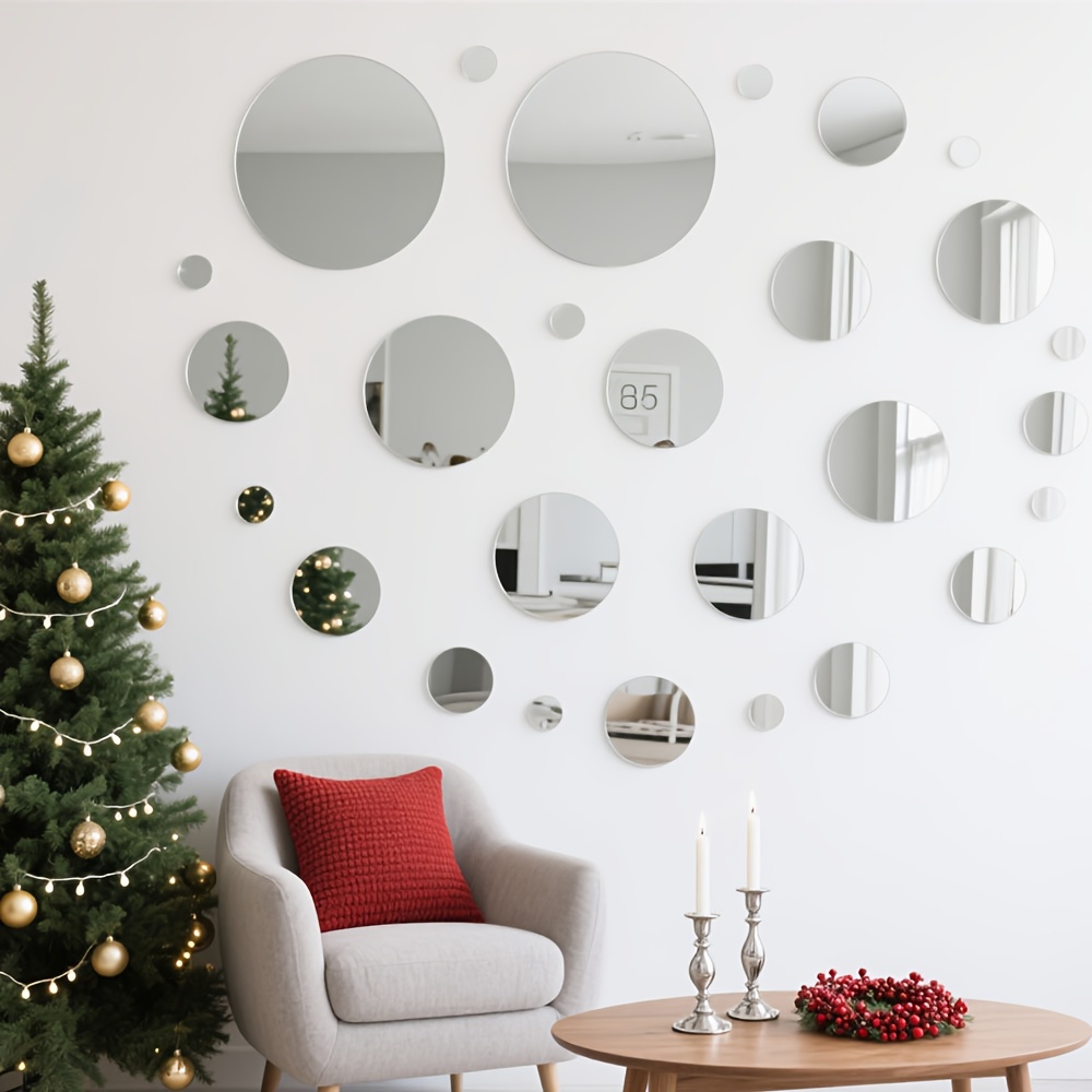 Home Goods Bathroom Mirrors - 20 см круглые акриловые зеркальные наклейки