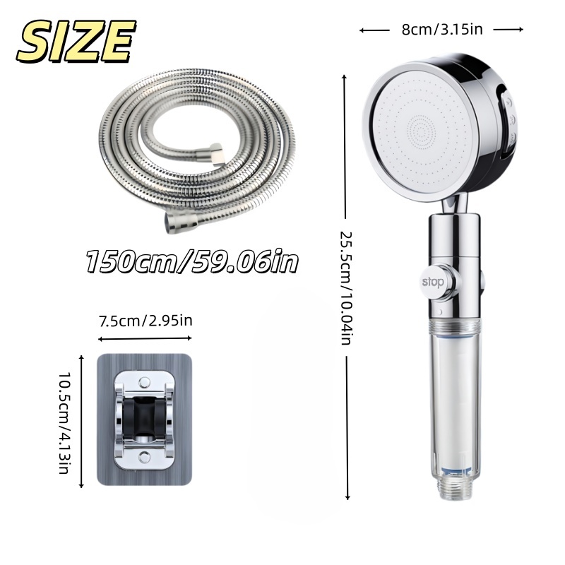 Ручной душ с видимым фильтром, – обзор и цена Home Bathroom Water Filter