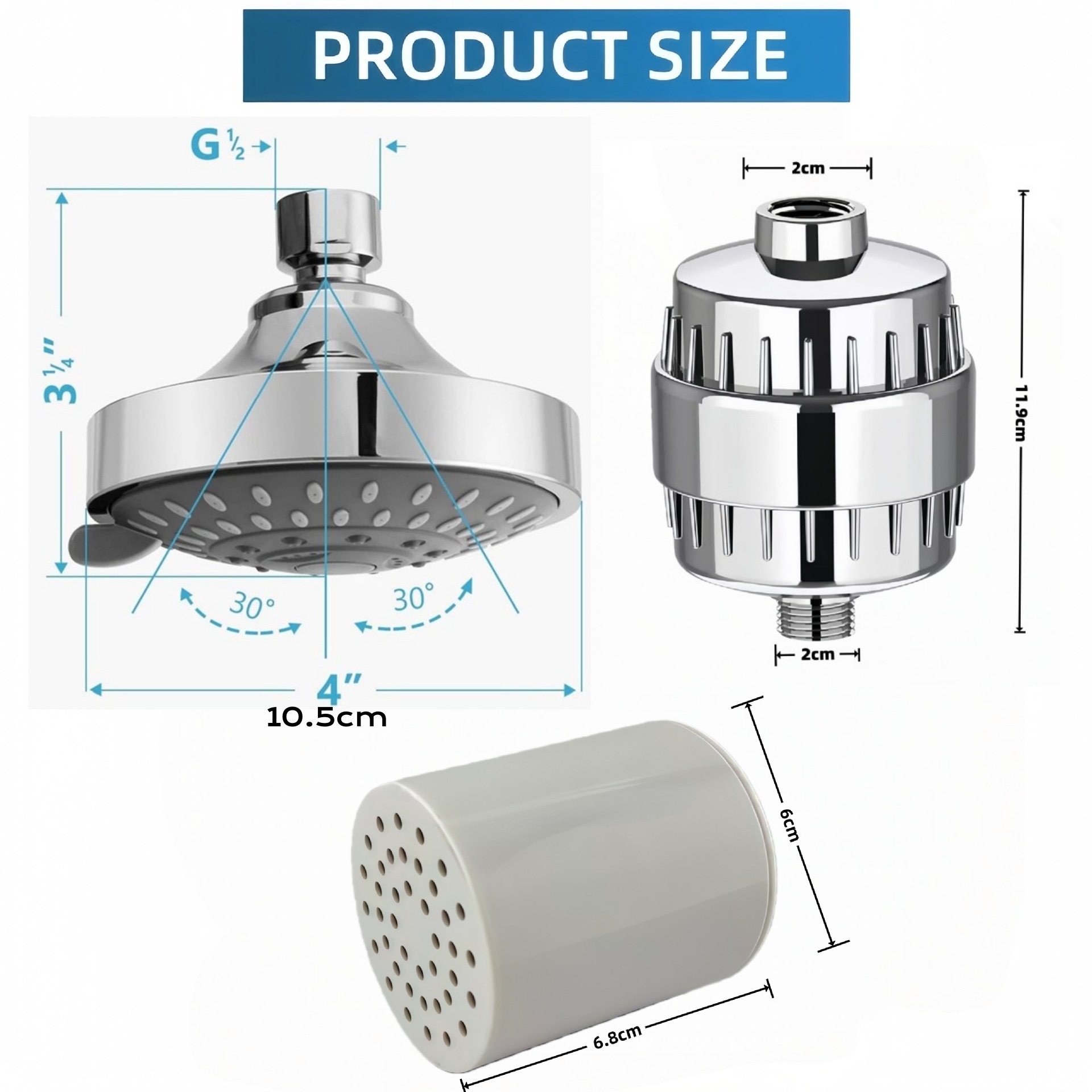 Комплект фильтров для душа с 1 – обзор и цена Home Bathroom Water Filter
