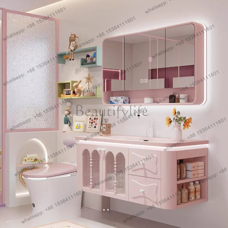 Деревянный шкаф для ванной YJ  – обзор и цена Home Bathroom Vanity Combo