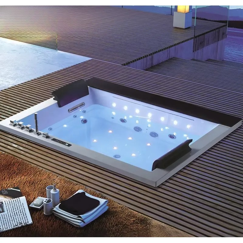 Двухместная ванна-джакузи с ци – обзор и цена Home Bathroom Jacuzzi Tub